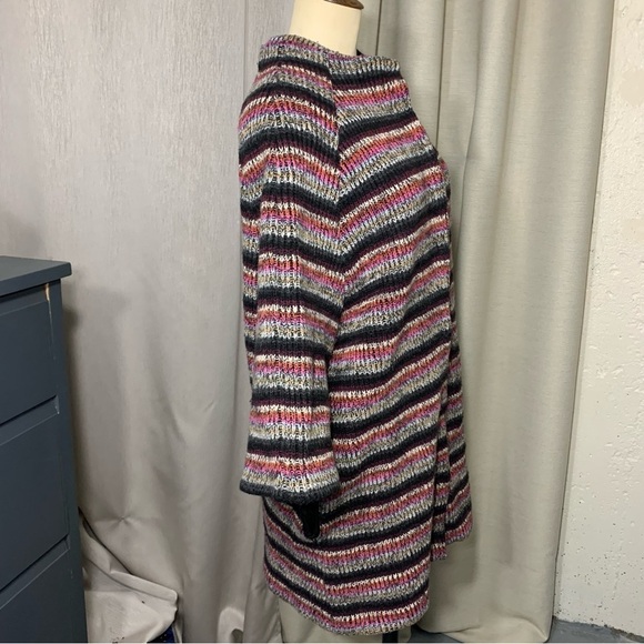 Twin set Simone Barbieri Stripe Knit Button Up Jacket Sz S Wool Blend Coat Italy - Picture 14 of 16